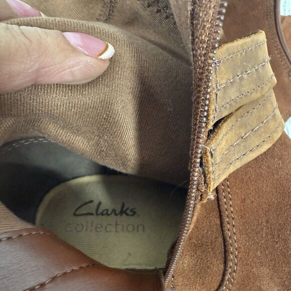 Claks Collection Riding Boots Women Size 6 Brown Suede Leather Buckle Campus - Picture 16 of 16